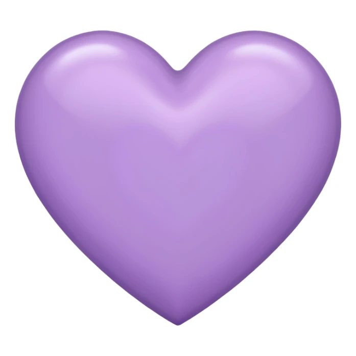 A light purple heart emoji that has the same shape as a normal heart emoji sticker