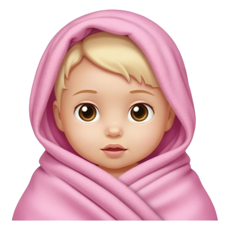 Baby girl pink blanket sticker