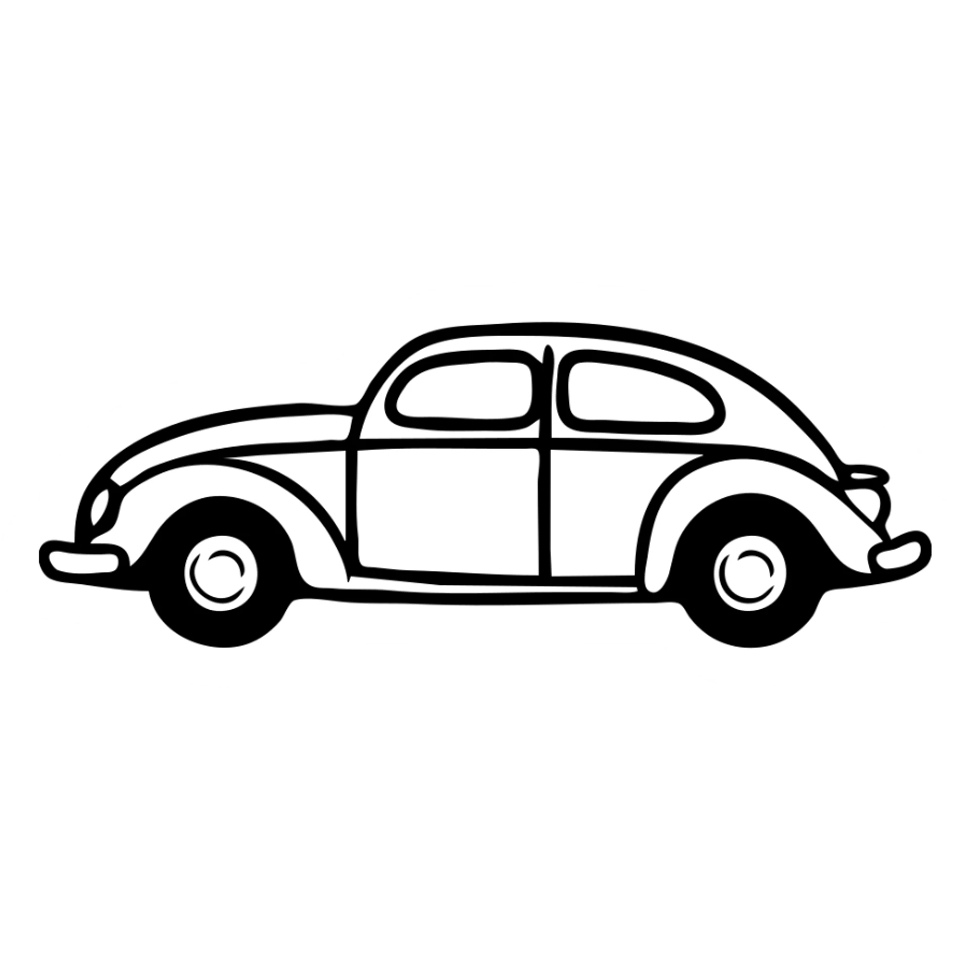 Vintage car icon, classic automobile sticker