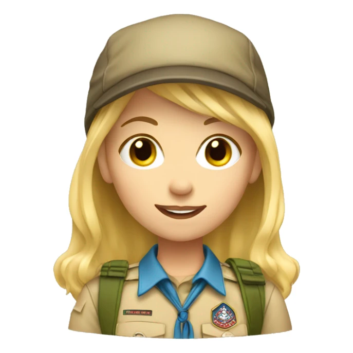 blonde scout girl  sticker
