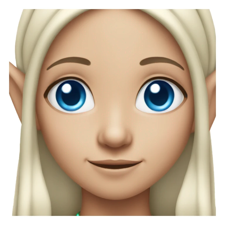Elf ear girl with blue eyes  sticker