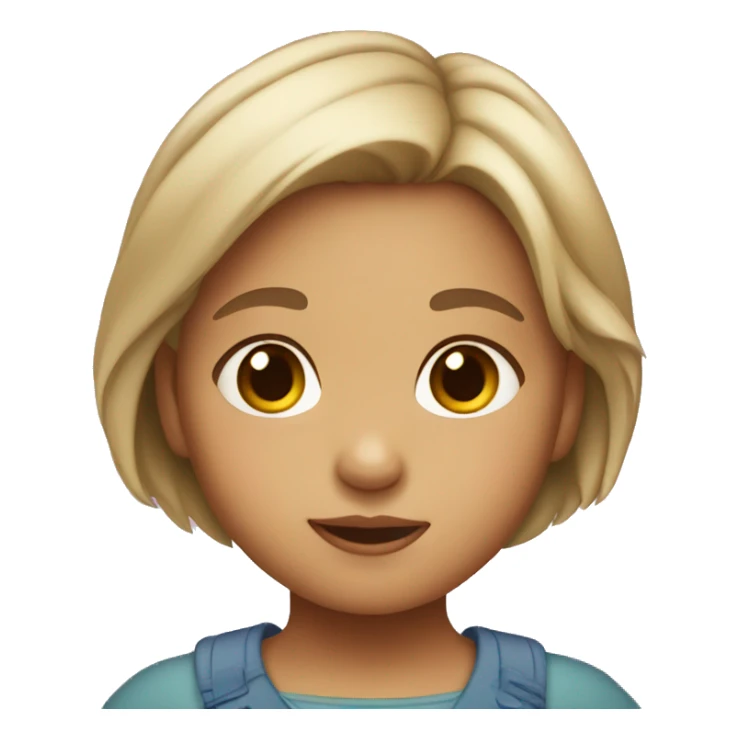 little girl with short hair sticker