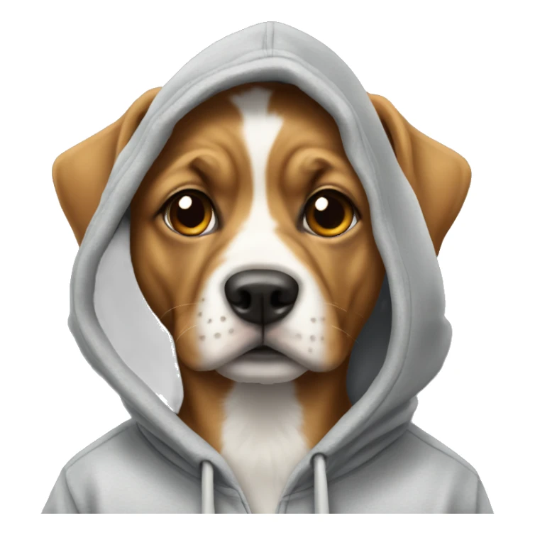 Dog emoji with a hoodie sticker