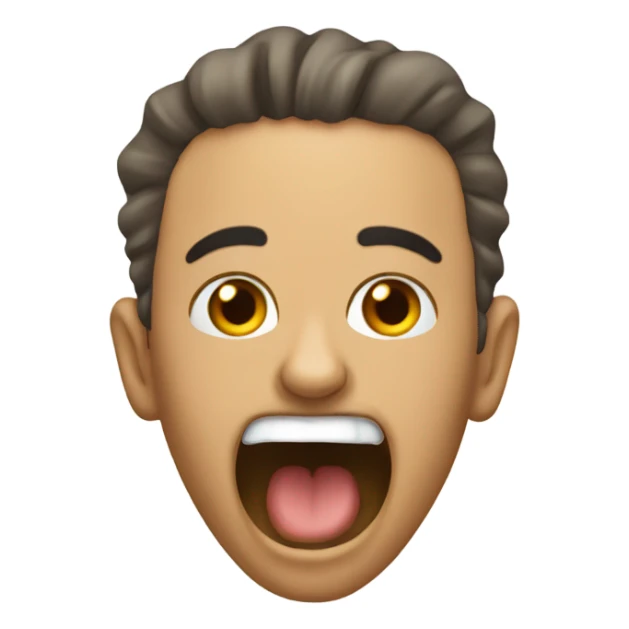 Cara sacando la lengua enojado sticker