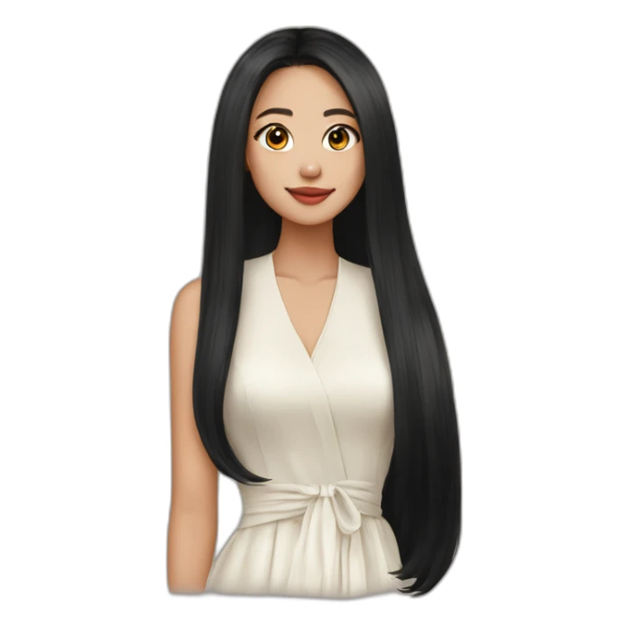 lintang kusuma asmara black long hair sticker