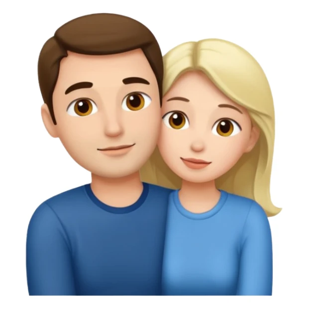 Woman sitting on husbands face sticker