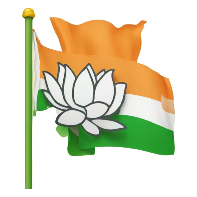 Lotus with indian national flag sticker