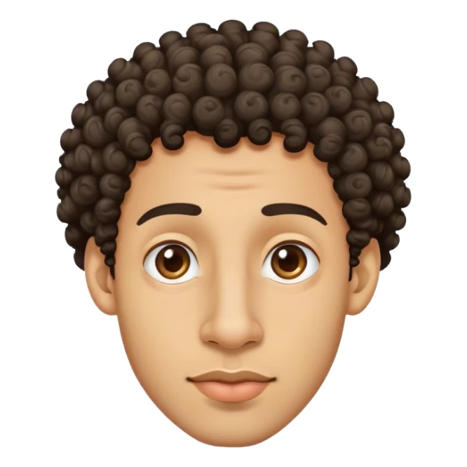 Lightskin guy with curly hair and a big nose  sticker