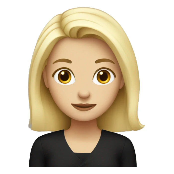 Blonde girl in black dress  sticker