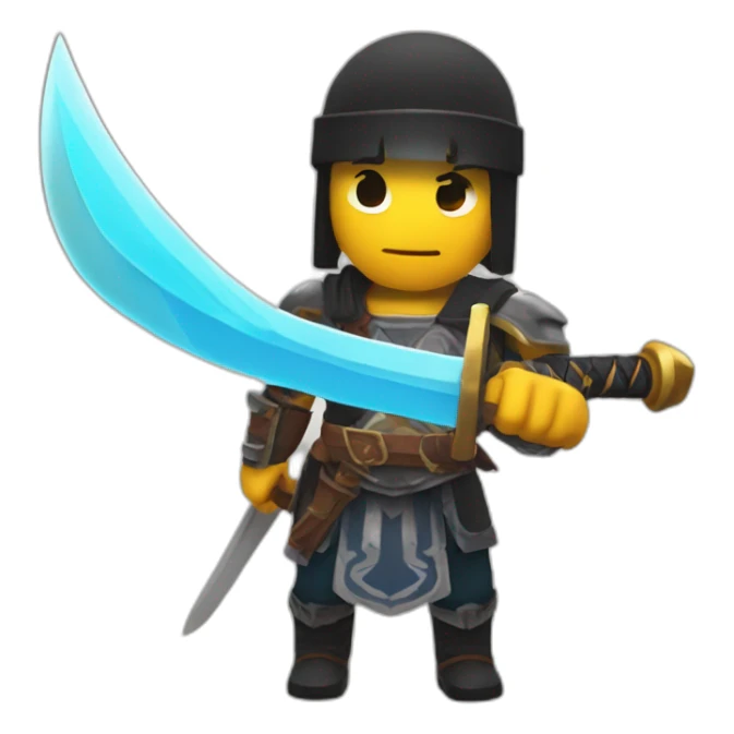 roblox player and sword in his hand sticker