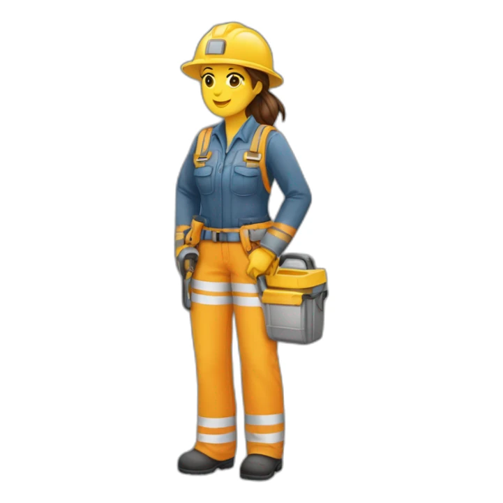 ouvrier batiment femme couleur sticker