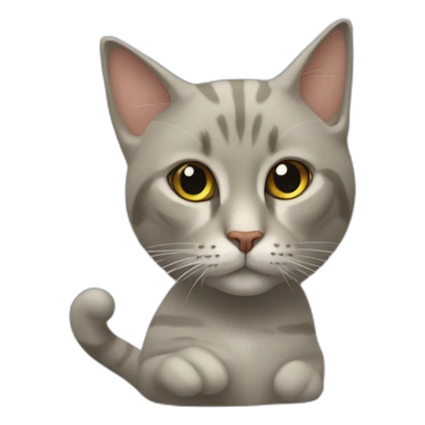 Un chat en pleine possession du crâne de la reine sticker