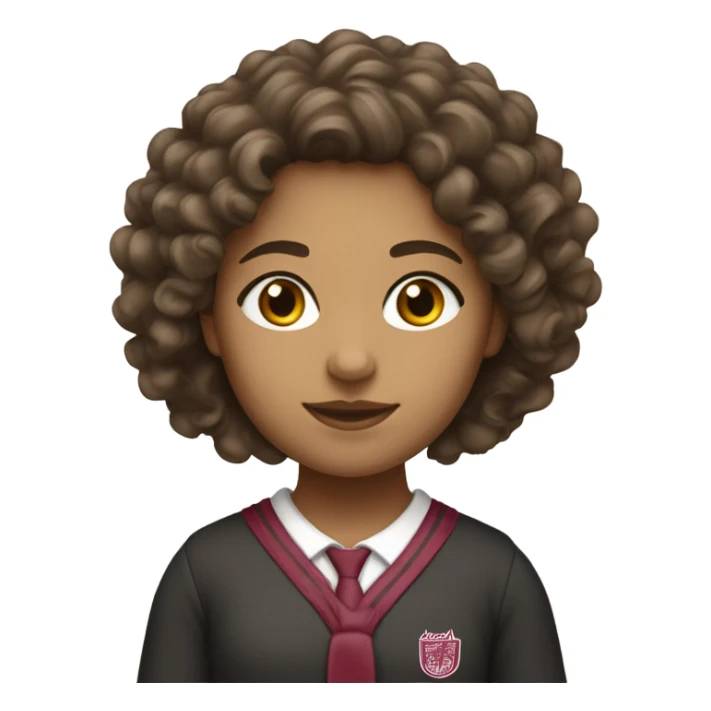 umass amherst going to school girl medium skin curly hai sticker