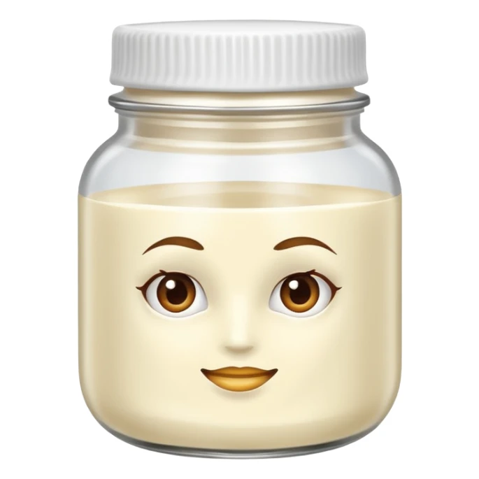 hair mask in a jar without face, only the white product WITHOUT FACE  sticker
