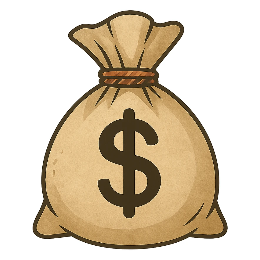 Money bag $  sticker