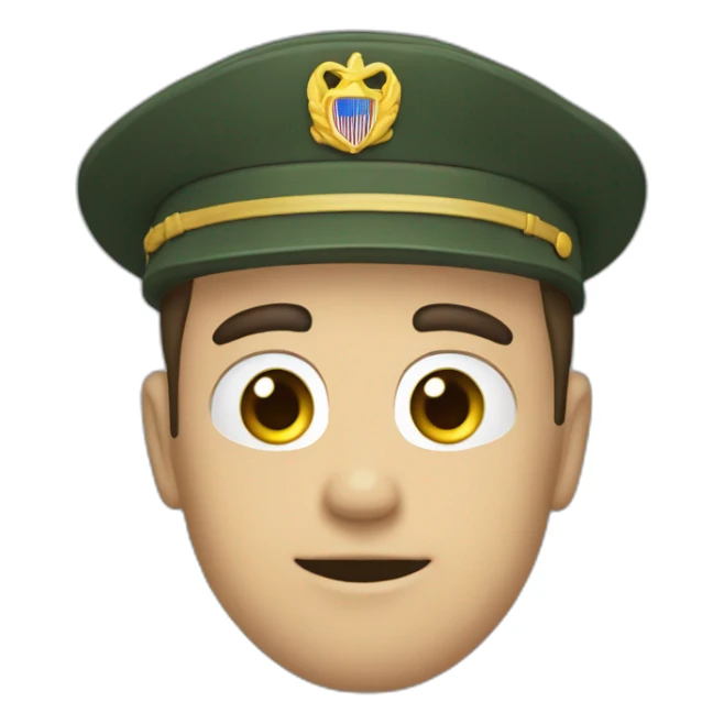 Une emoji qui pleure avec une salutation militaire sticker