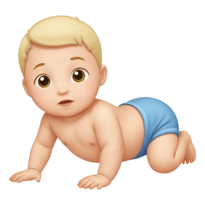 baby crawling sticker