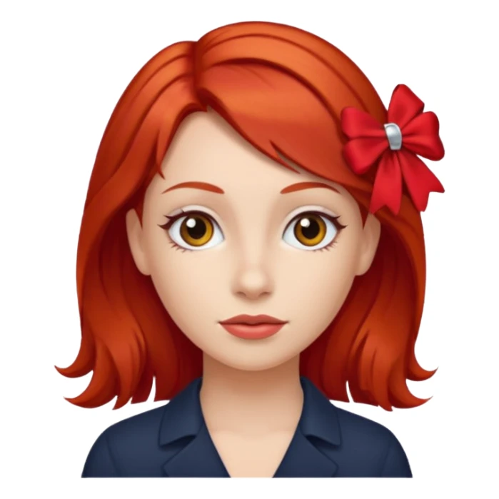 kırmızı toka takan kadın sticker