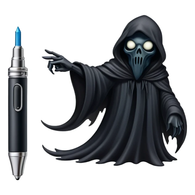 Dementor from the shadow realm next to a thx cartridge dab pen  sticker