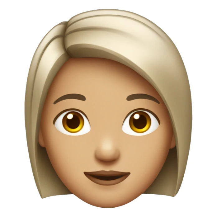 girl with a square haircut sticker