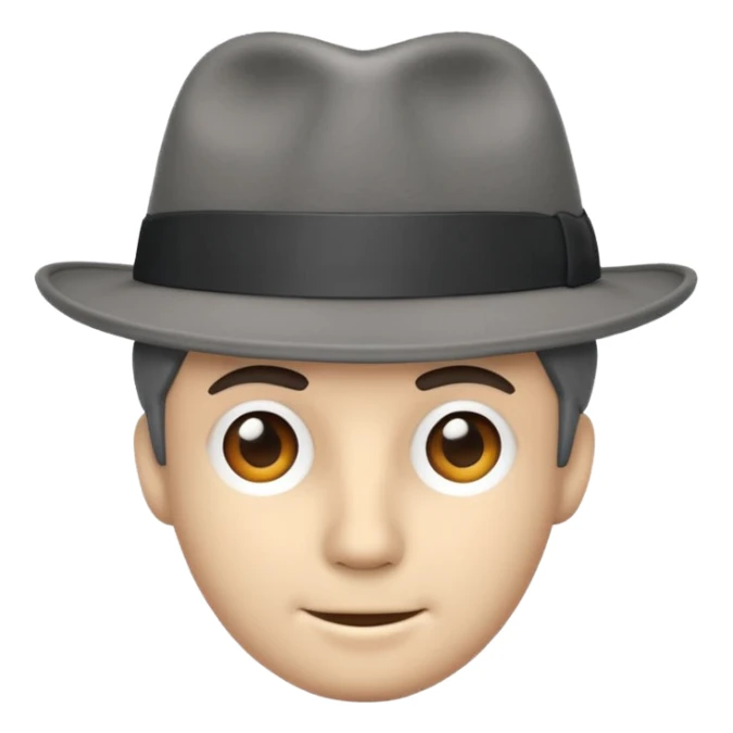 grey fedora sticker