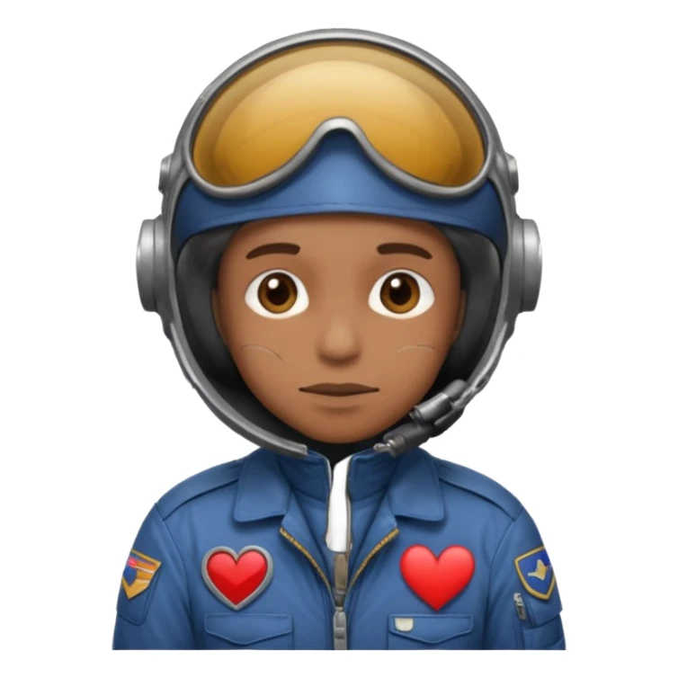 Pilot and heart break emoji sticker