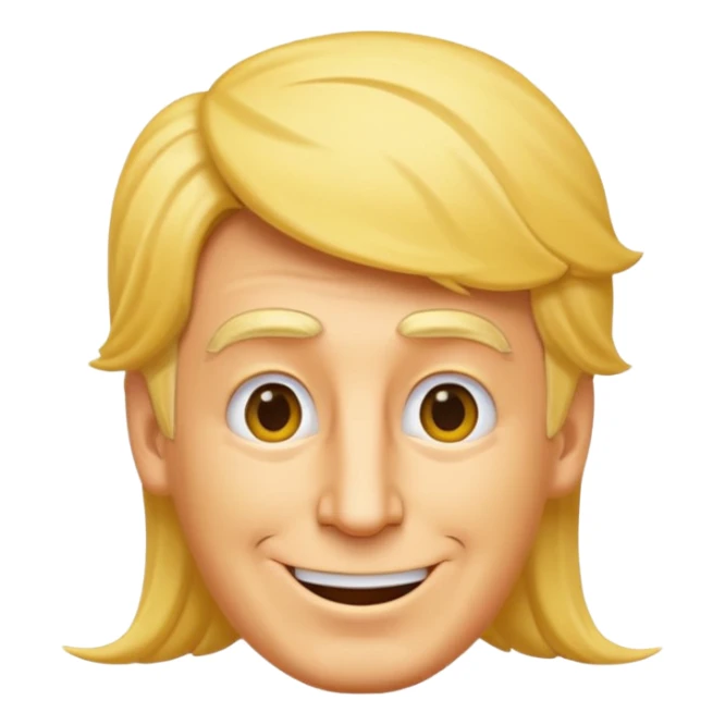 Lying long nose emoji with donald trump hair sticker