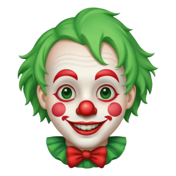 clown with green hair sticker