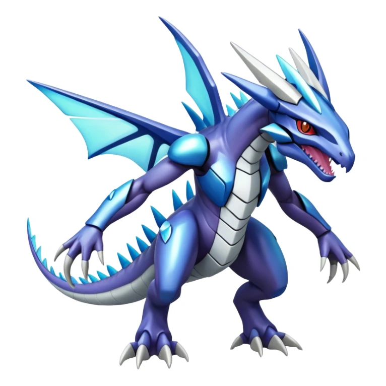  Cool Edgy Shiny Godly Ethereal Digimon-Genesect-Dialga-Reptile-hybrid full body sticker
