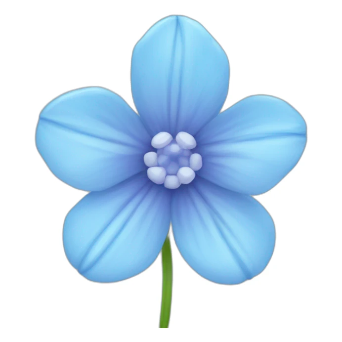 prettiest baby blue flower sticker