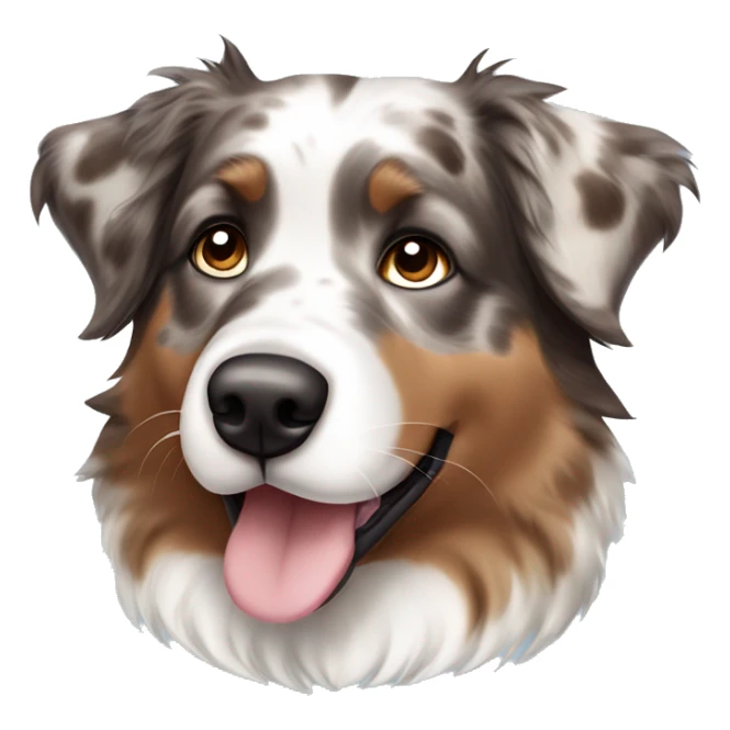 Brown Merle Australian shepherd with blue eyes sticker