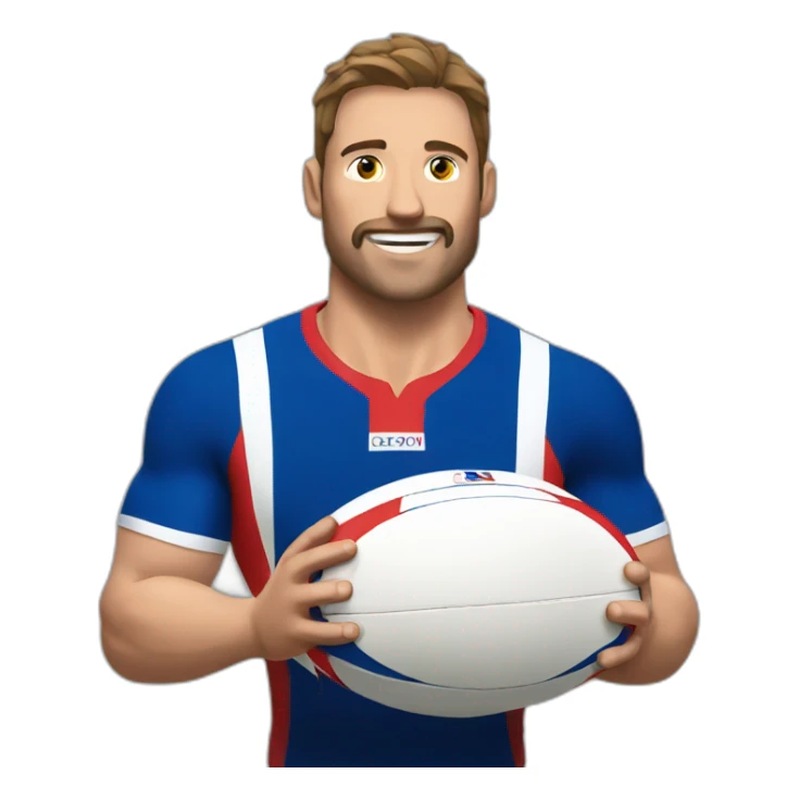 Ballon Rugby france sticker