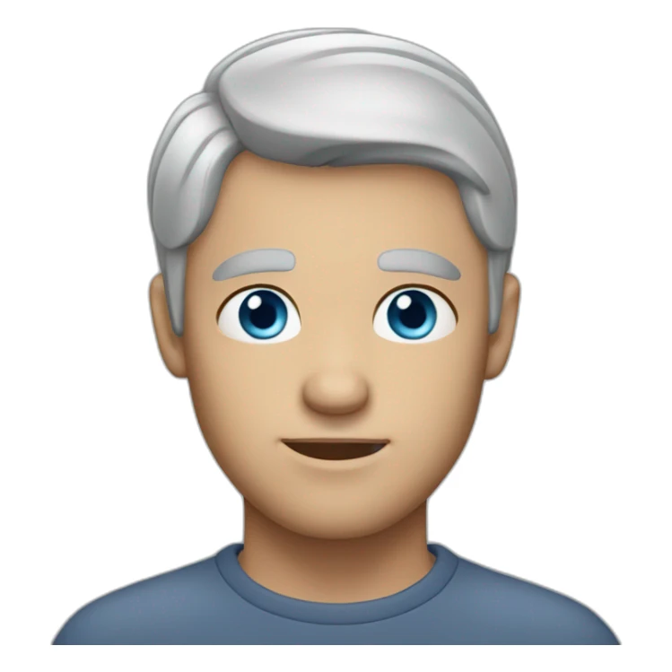 Blue eyed man with gray hair  sticker