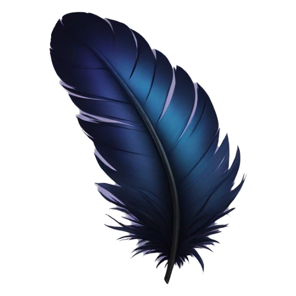 raven feather sticker
