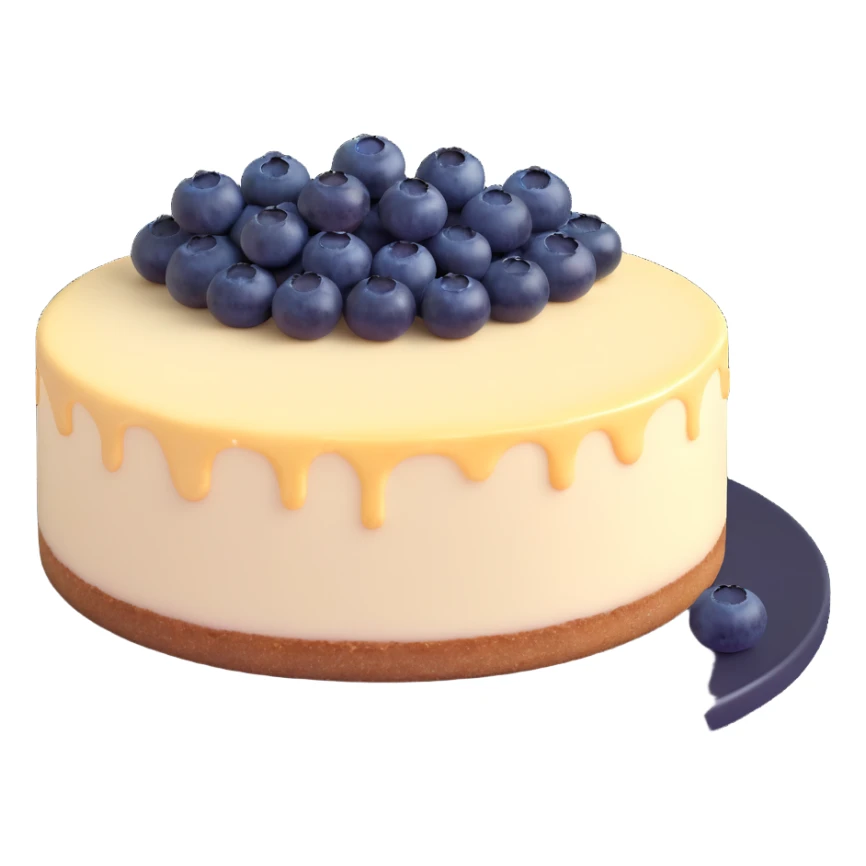 whole cheesecake with blueberries sticker