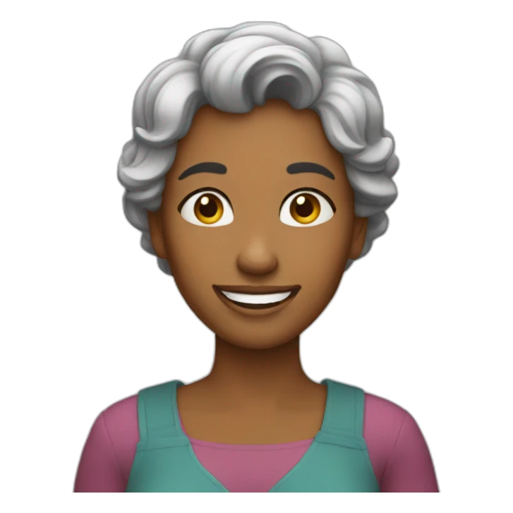happy polite woman sticker