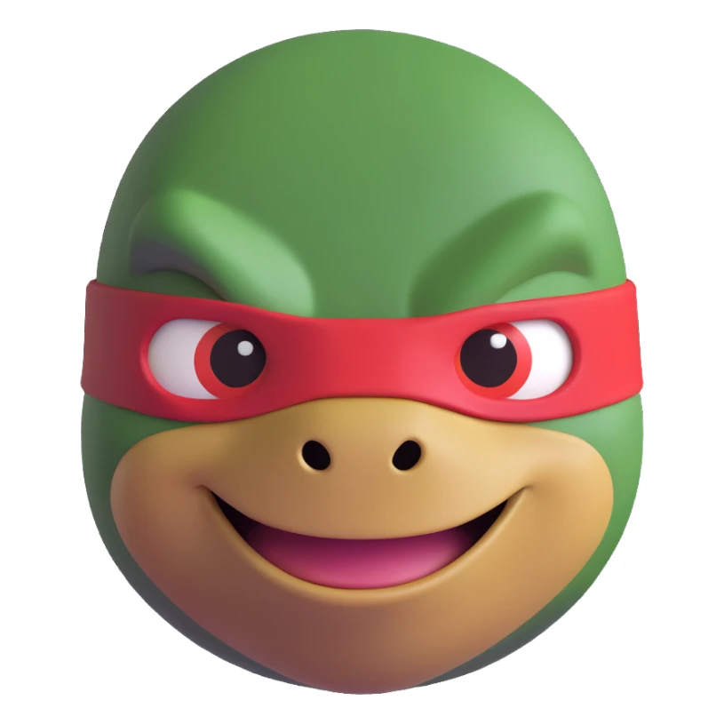 the face of the red ninja turtle  sticker