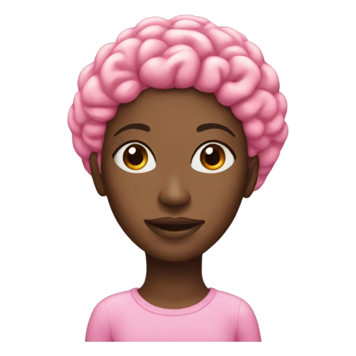 black woman with pink brain-power sticker