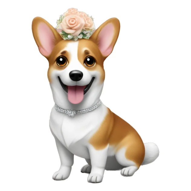 Corgi Dj wedding sticker