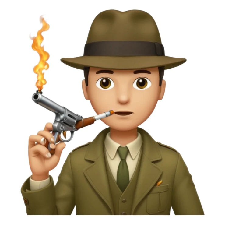 mafiozo man holding tommy gun sticker