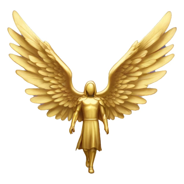 golden wings of the archangel sticker