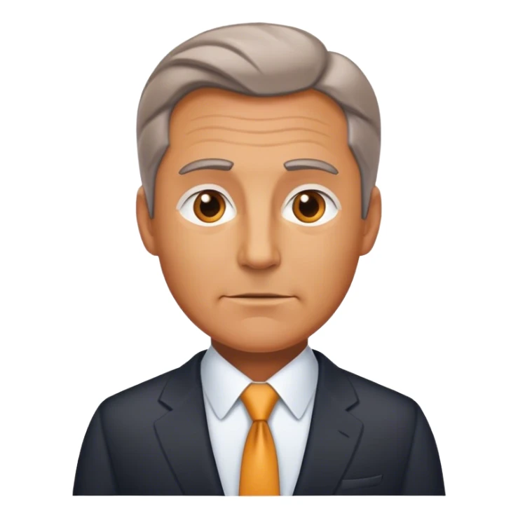 photorealistic middle age man business man in suit sticker