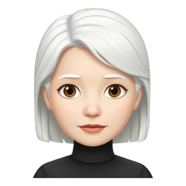 Woman: White Hair Memoji sticker