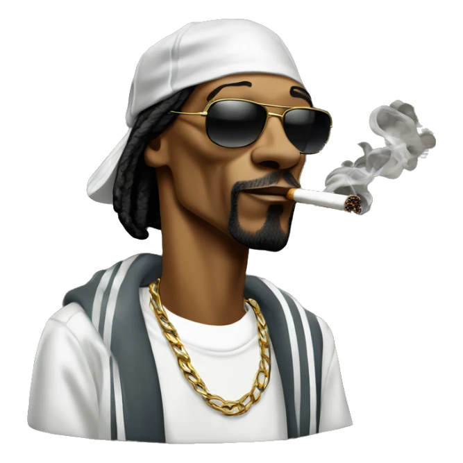The rapper snoop dogg smoking sticker