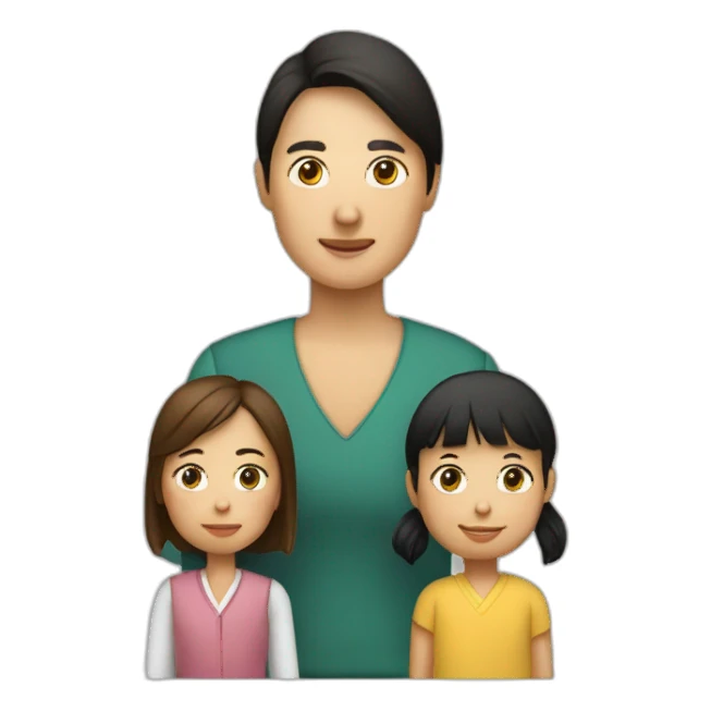 Russell craw, mujer china y niño sticker