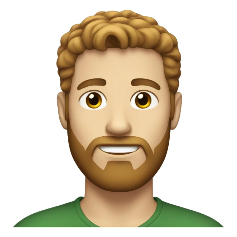 white guy with brown har and short brown beard dark green/grey eyes sticker