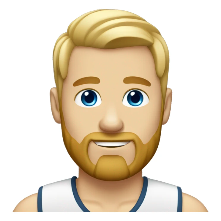 Blonde hair man with neck tattoos,  beard, blue eyes sticker