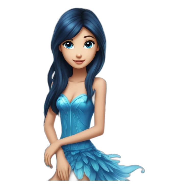 bloom-the-winx-girl-fairy-wings-dark-hair-blue-eyes sticker