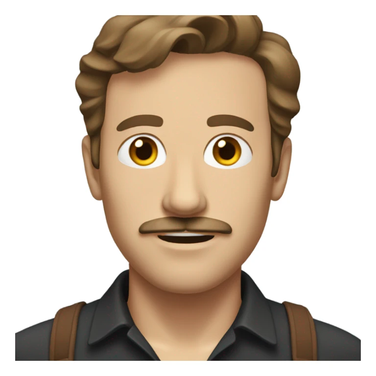 Tall, Brown hair, Man with a moustache and short hair sticker