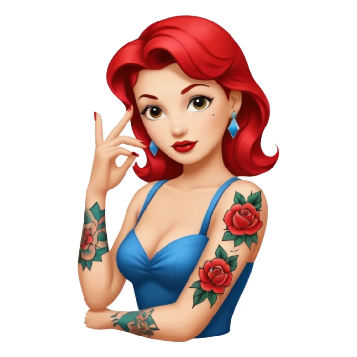 arm in (pin up tattoo)  sticker